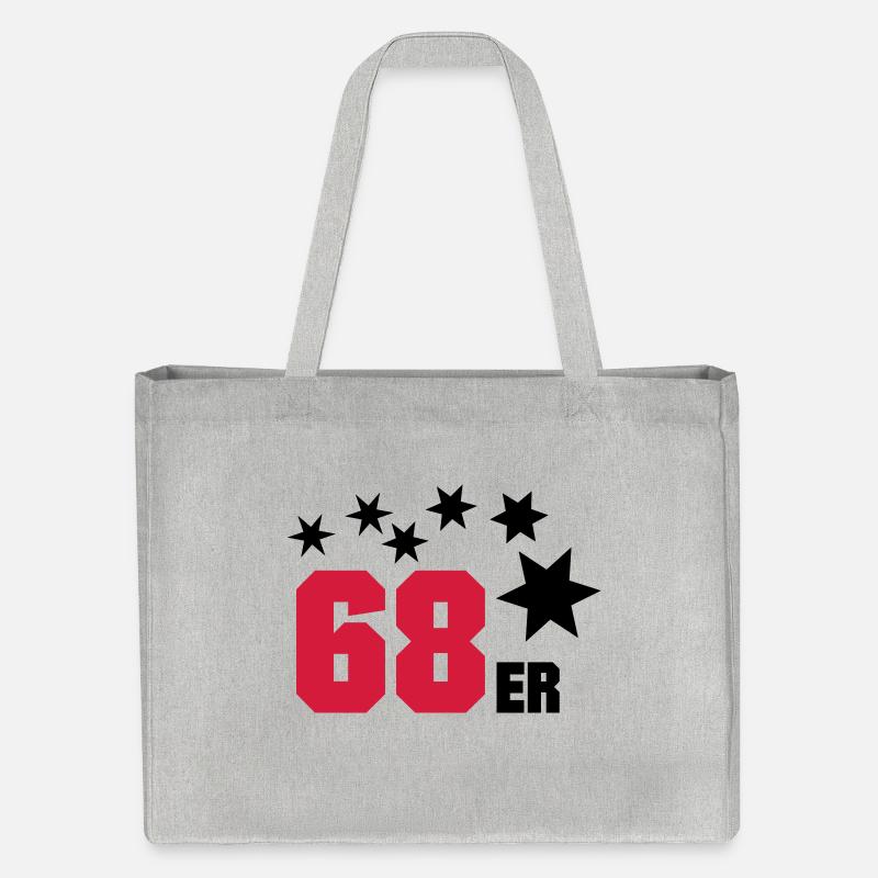 68er - Stanley/Stella recycelter Shopping Bag - Grau meliert