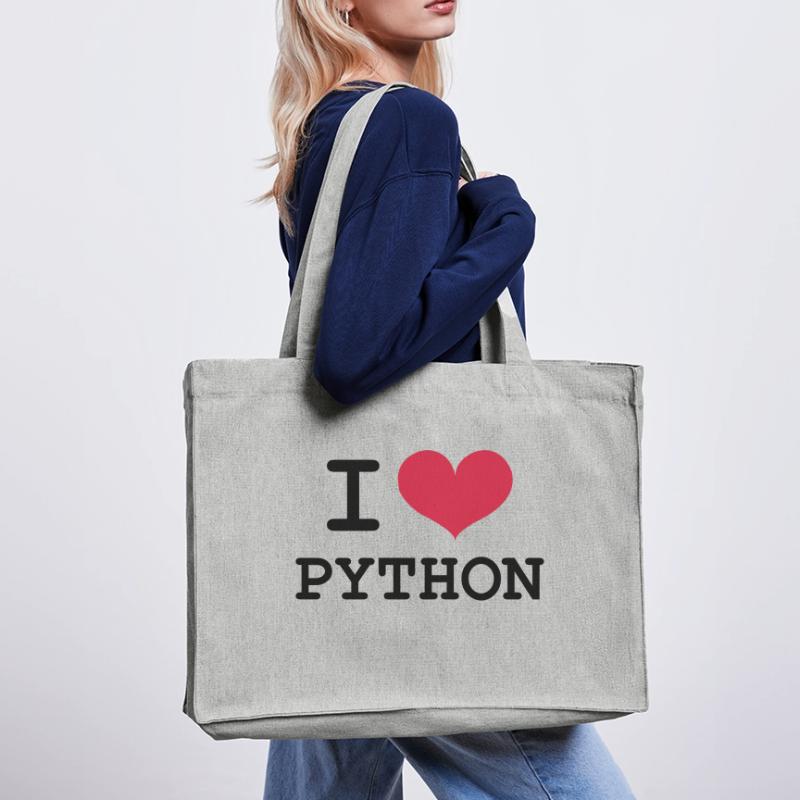 I Love Python [Developer / Geek] Stanley/Stella Recycled Shopping Bag