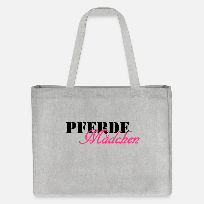 Pferdemädchen - Stanley/Stella recycelter Shopping Bag - Grau meliert