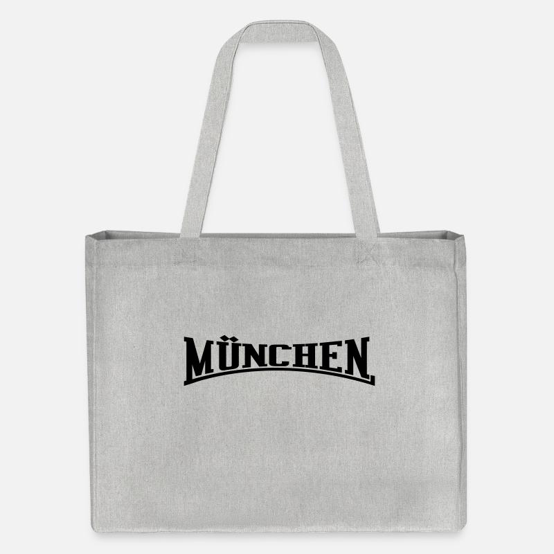 München Schriftzug - Stanley/Stella recycelter Shopping Bag - Grau meliert