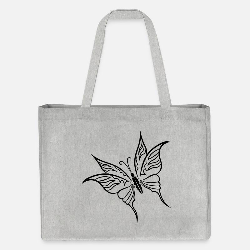 Schmetterling Frühling - Stanley/Stella recycelter Shopping Bag - Grau meliert