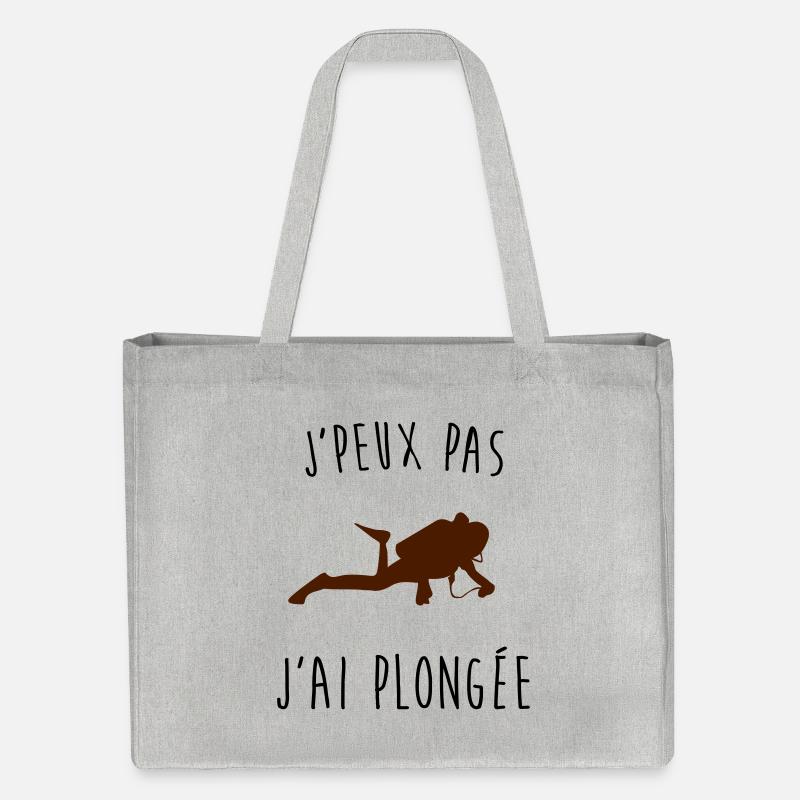 j'peux pas j'ai plongée - Cabas recyclé Stanley/Stella - gris chiné