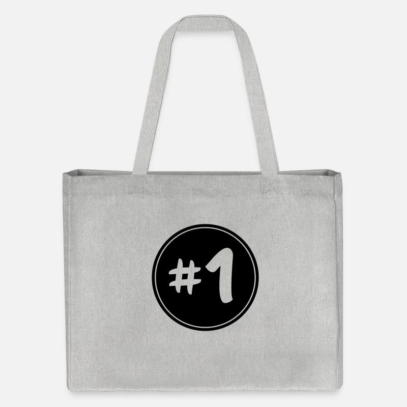 Number One! - Stanley/Stella recycelter Shopping Bag - Grau meliert