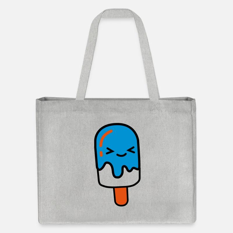 Glace avec le visage - Cabas recyclé Stanley/Stella - gris chiné