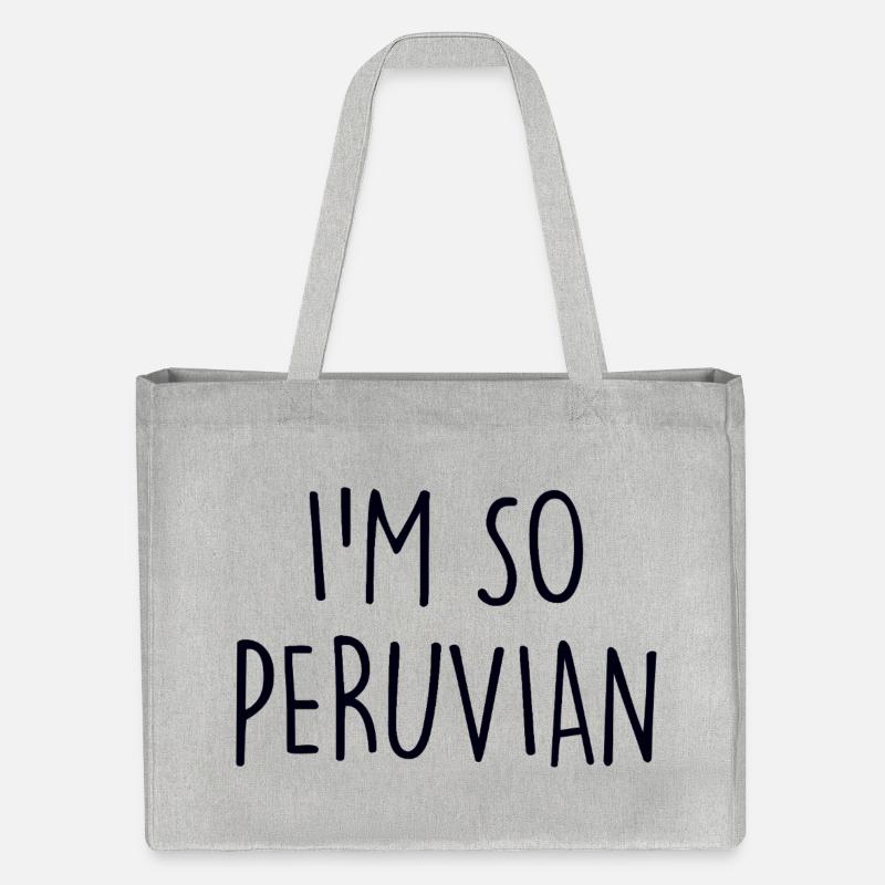 I'm so Peruvian Peru - Stanley/Stella recycelter Shopping Bag - Grau meliert