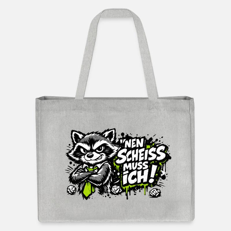 nen scheiss muss ich! - Stanley/Stella recycelter Shopping Bag - Grau meliert