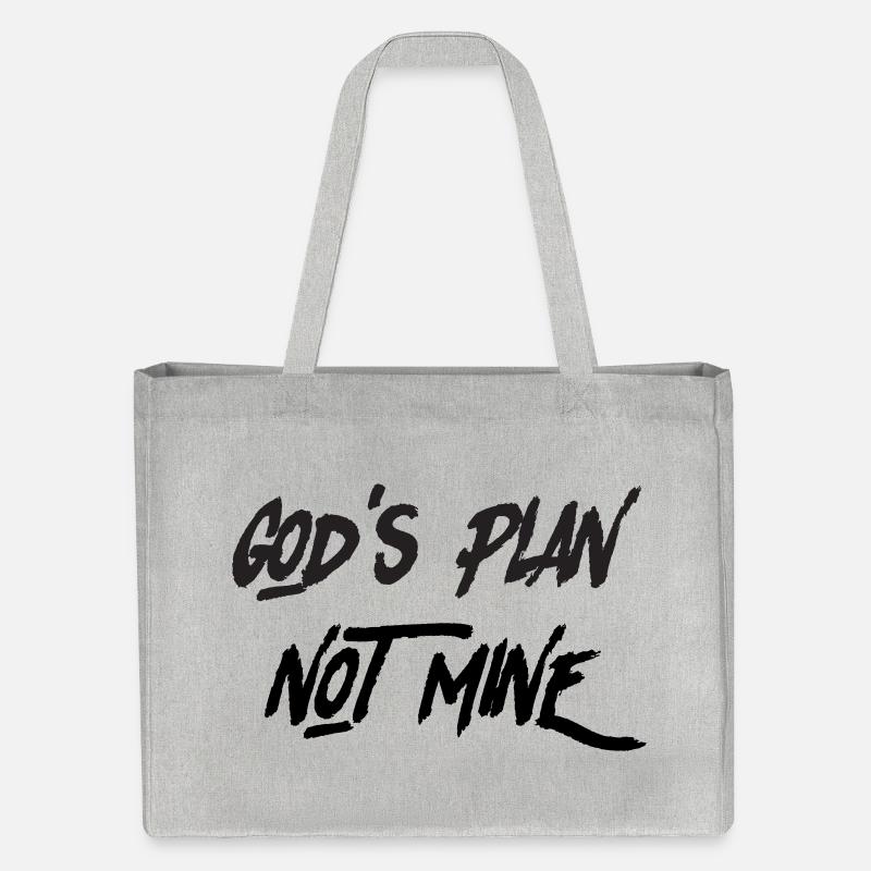 Le plan de Dieu, pas le mien – Christian Faith & Trust T-S - Cabas recyclé Stanley/Stella - gris chiné