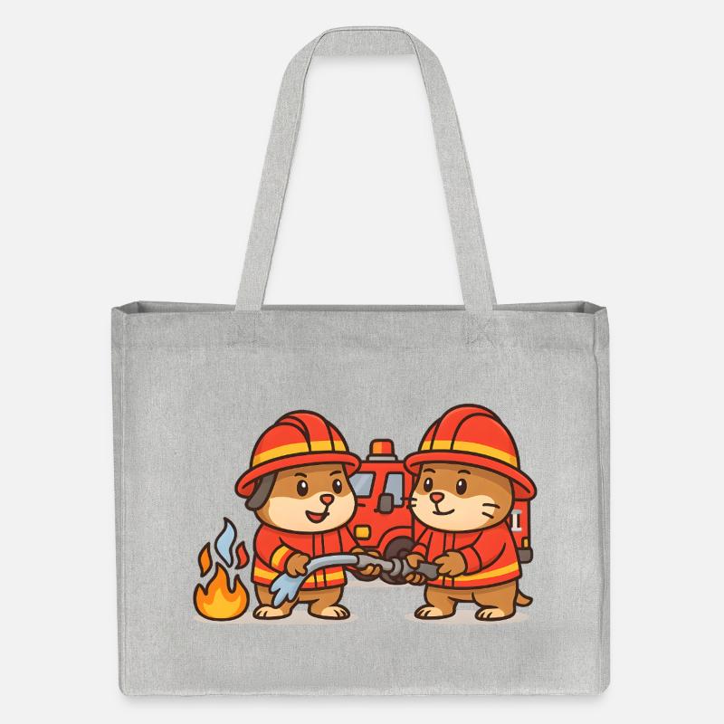 Hamsters pompiers - Cabas recyclé Stanley/Stella - gris chiné