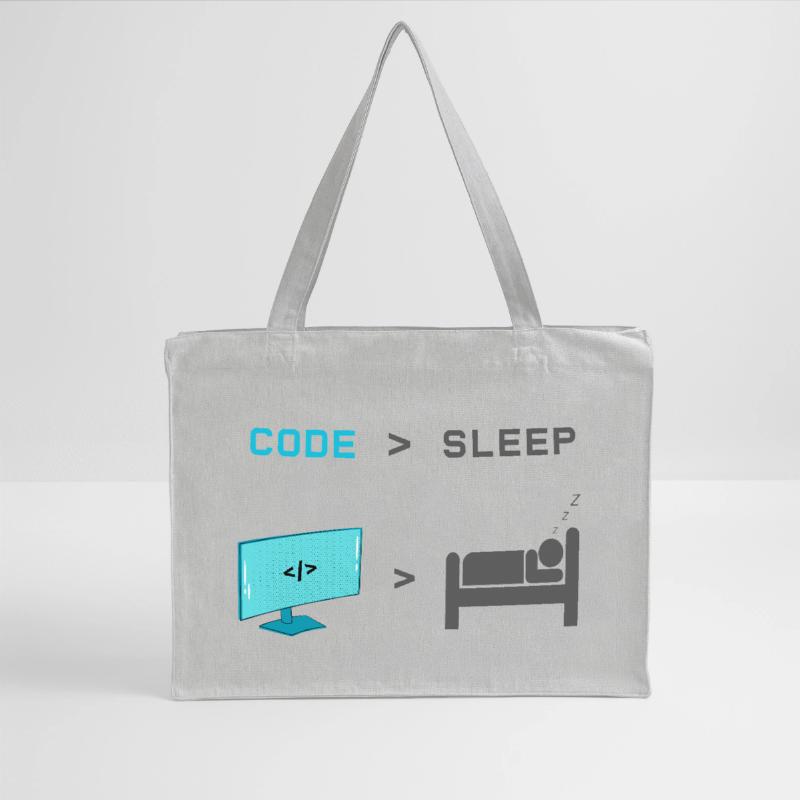 Code vs Sleep: Coder in Sleep Mode Stanley/Stella Recycled Shopping Bag