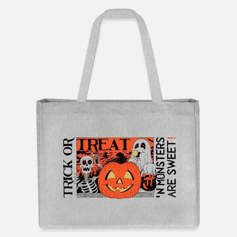 Süßes oder Saures - Stanley/Stella recycelter Shopping Bag - Grau meliert