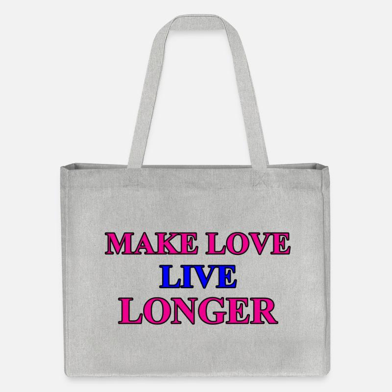 Miteinander schlafen - Stanley/Stella recycelter Shopping Bag - Grau meliert
