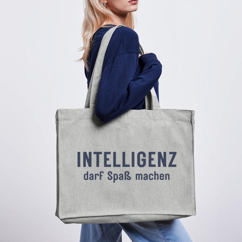Intelligenz darf Spaß machen Statement Design Stanley/Stella recycelter Shopping Bag