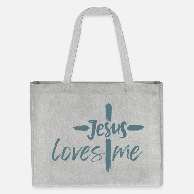 Jésus m’aime - Cabas recyclé Stanley/Stella - gris chiné