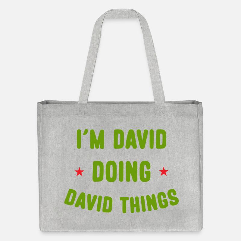 Je suis David Faisant des choses drôles à David - Cabas recyclé Stanley/Stella - gris chiné