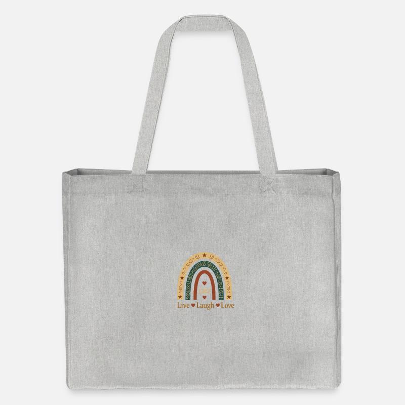 Live Laugh Love Boho Rainbow - Cabas recyclé Stanley/Stella - gris chiné