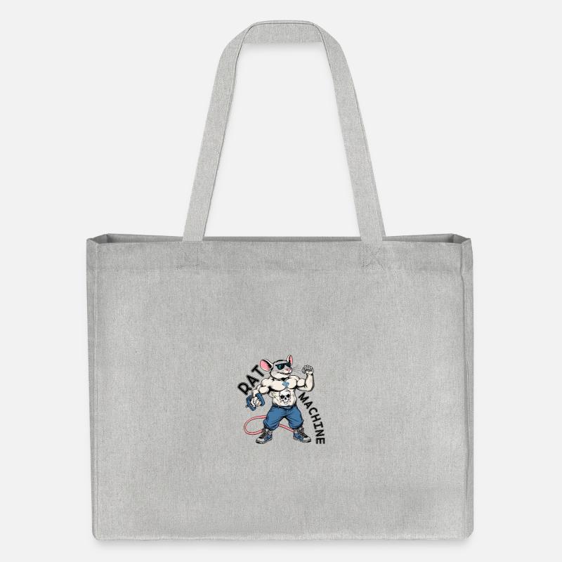 Kraftratte Skull Logo - Stanley/Stella Recycled Shopping Bag - heather grey
