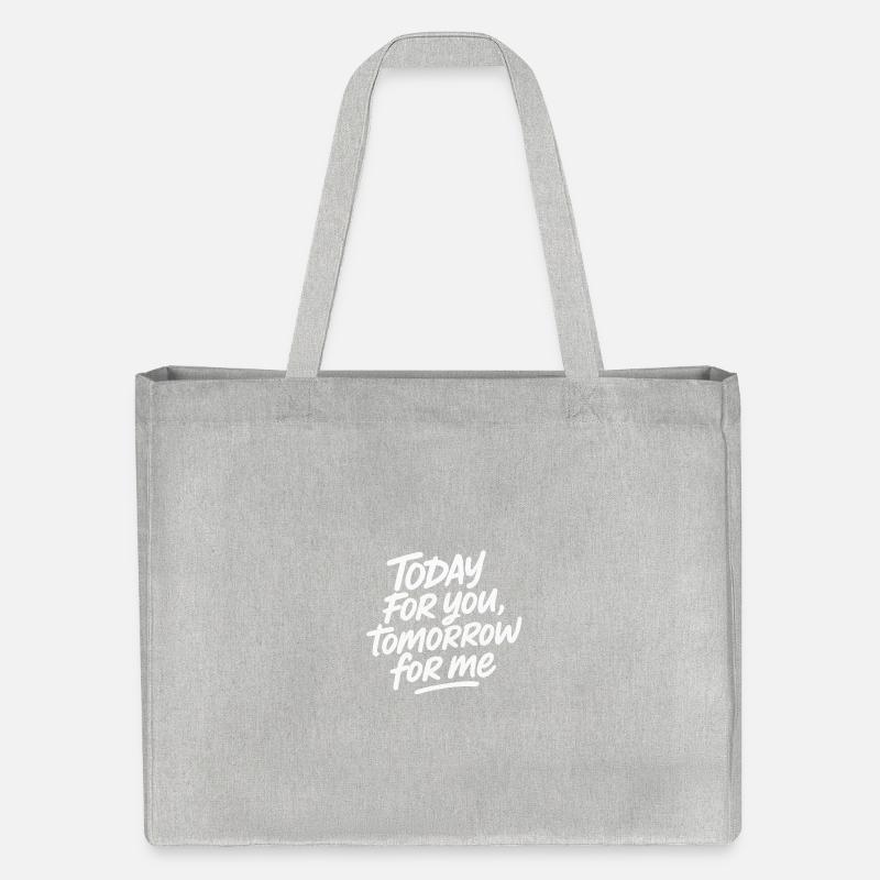 Aujourd’hui pour toi, demain pour moi - Cabas recyclé Stanley/Stella - gris chiné