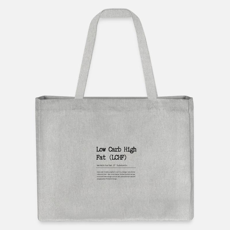 Low Carb High Fat Definition - Stanley/Stella recycelter Shopping Bag - Grau meliert