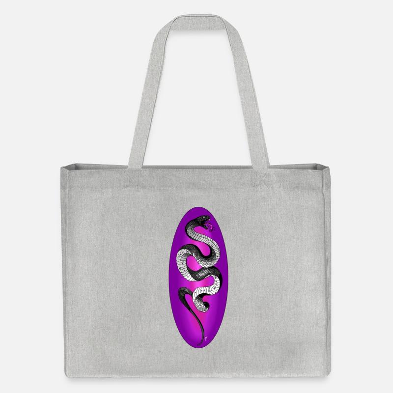 Serpent noir - Cabas recyclé Stanley/Stella - gris chiné