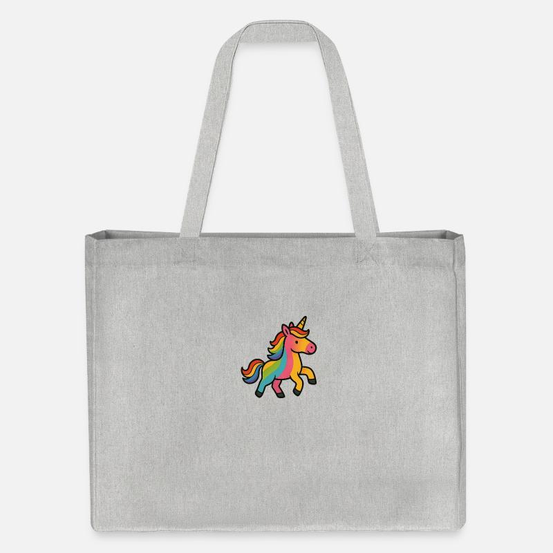 Licorne colorée - Cabas recyclé Stanley/Stella - gris chiné