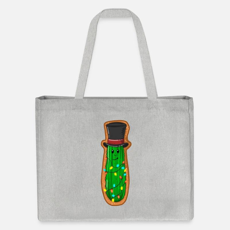 Concombre de Noël avec haut-de-forme - Cabas recyclé Stanley/Stella - gris chiné