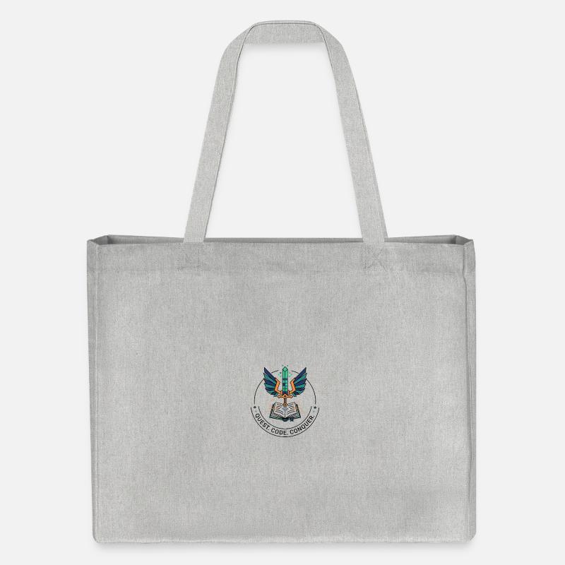 Quest. Code. Conquer Emblem - Stanley/Stella recycelter Shopping Bag - Grau meliert