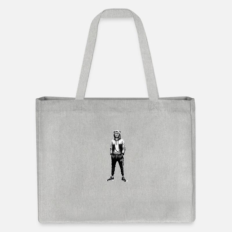 Herbert Léopard - Cabas recyclé Stanley/Stella - gris chiné