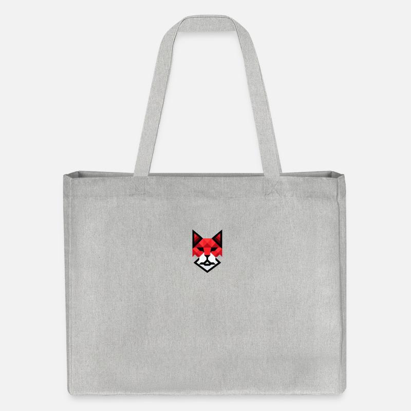 Renard Géométrique - Cabas recyclé Stanley/Stella - gris chiné
