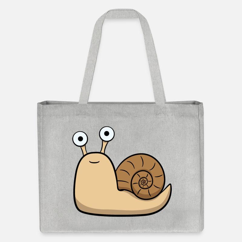 mignon petit escargot avec dessin animé de la maison - Cabas recyclé Stanley/Stella - gris chiné