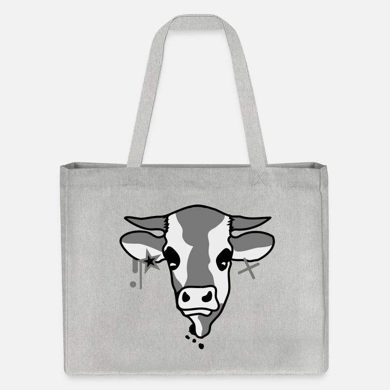 La tête d'une vache - Cabas recyclé Stanley/Stella - gris chiné