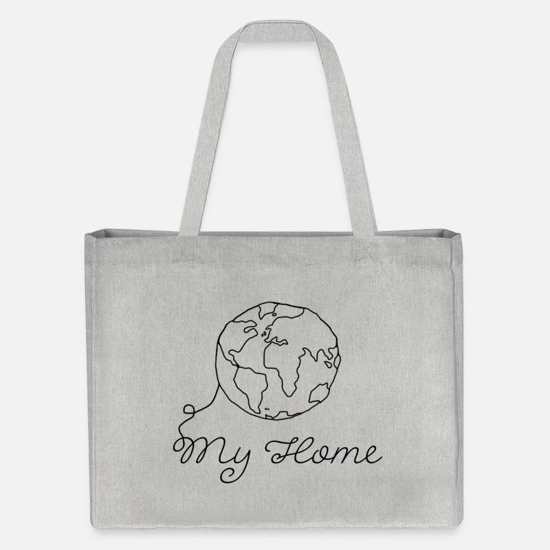 Planet Erde - Stanley/Stella recycelter Shopping Bag - Grau meliert
