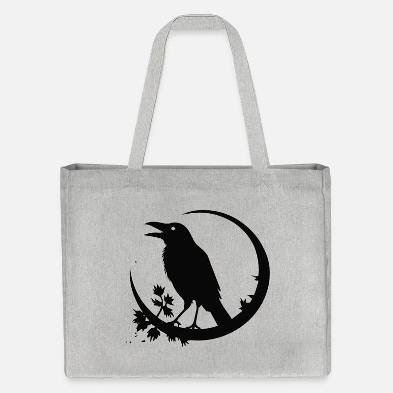 Corbeau dans la lune - Cabas recyclé Stanley/Stella - gris chiné