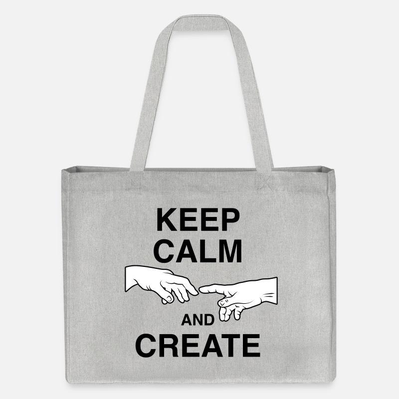 Keep calm and create - Stanley/Stella recycelter Shopping Bag - Grau meliert