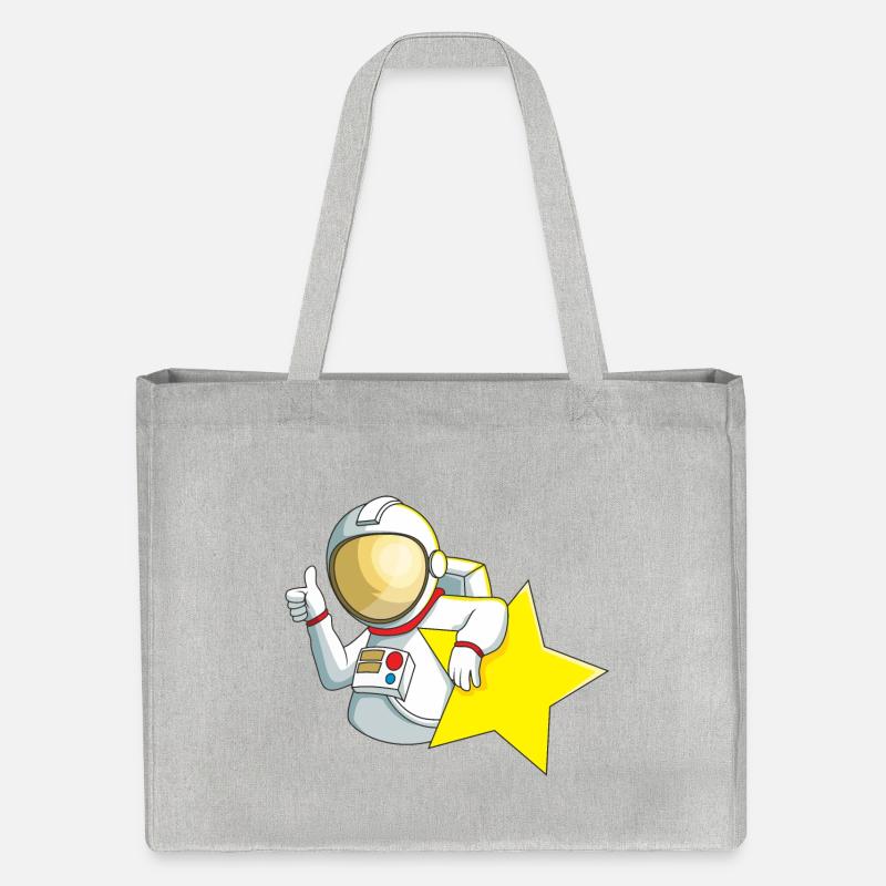 Étoile astronaute - Cabas recyclé Stanley/Stella - gris chiné
