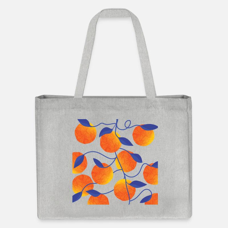 Oranges - Stanley/Stella Recycled Shopping Bag - heather grey
