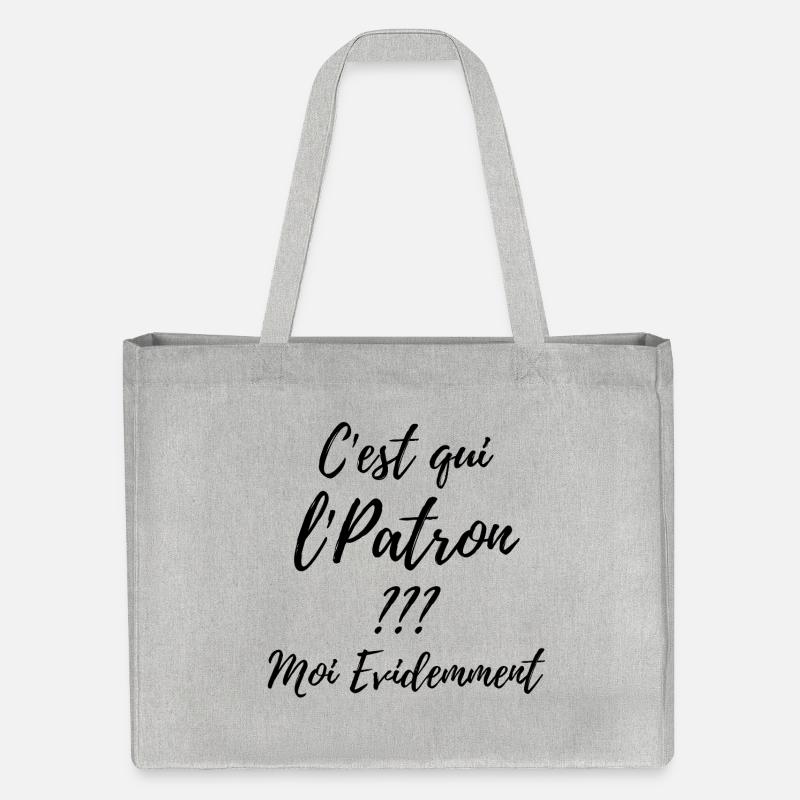 C’est qui le Patron Script - Cabas recyclé Stanley/Stella - gris chiné