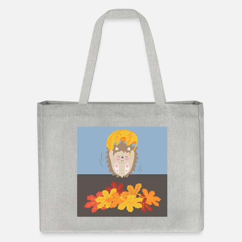 Hérisson tendre à feuilles - Cabas recyclé Stanley/Stella - gris chiné