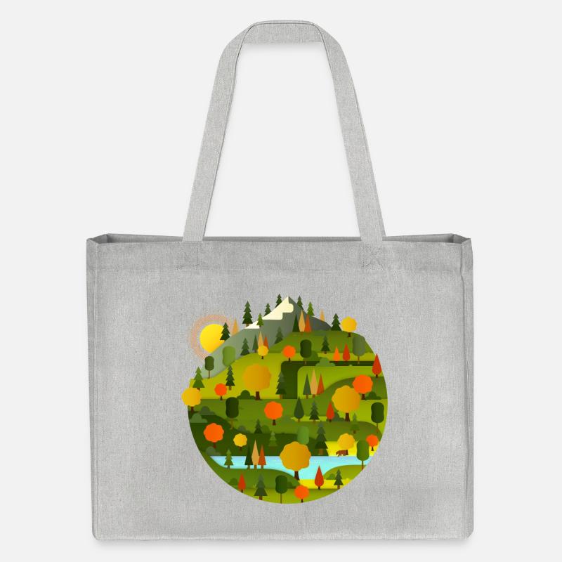 Planète verte (paysage) - Cabas recyclé Stanley/Stella - gris chiné