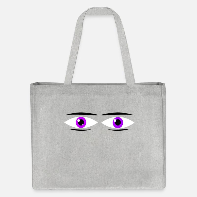 Paire d’yeux violets - Cabas recyclé Stanley/Stella - gris chiné
