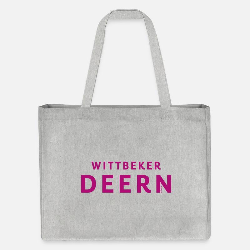 „Wittbeker Deern“ pink - Stanley/Stella recycelter Shopping Bag - Grau meliert