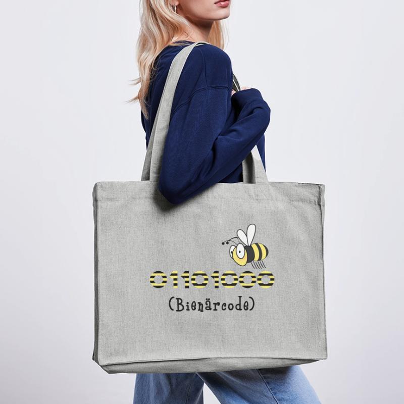 Binary code bee code computer science gift honey Stanley/Stella Recycled Shopping Bag
