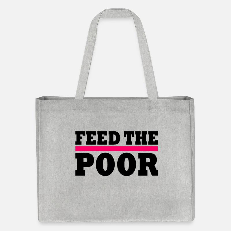 Feed the poor - Stanley/Stella recycelter Shopping Bag - Grau meliert