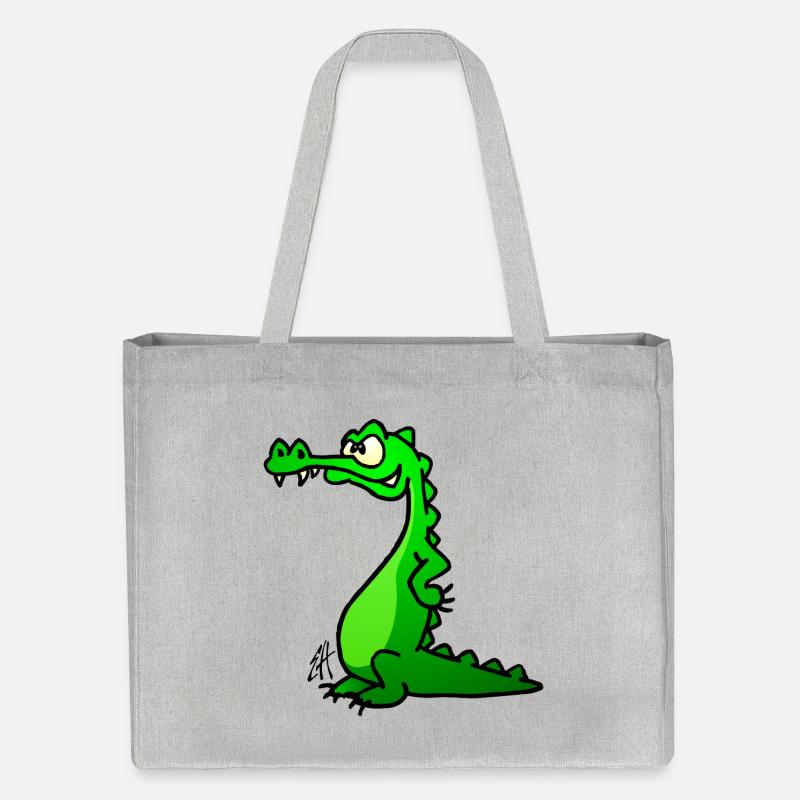 Crocodile Full Color Design - Cabas recyclé Stanley/Stella - gris chiné