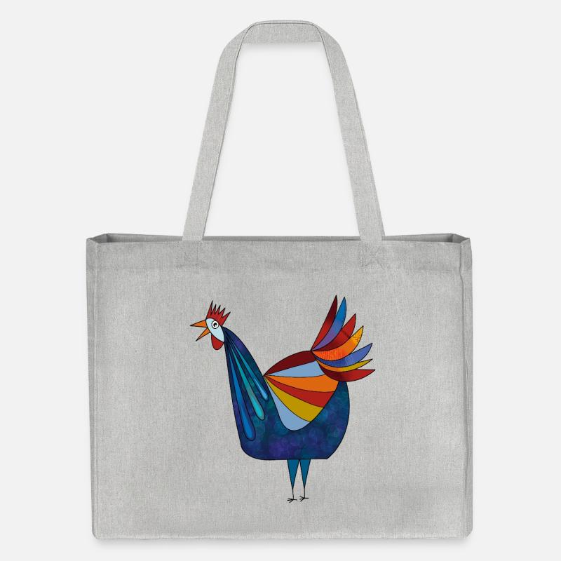 Fans de poulet - Coq - Coq - Poulet fleur - Bio - Cabas recyclé Stanley/Stella - gris chiné
