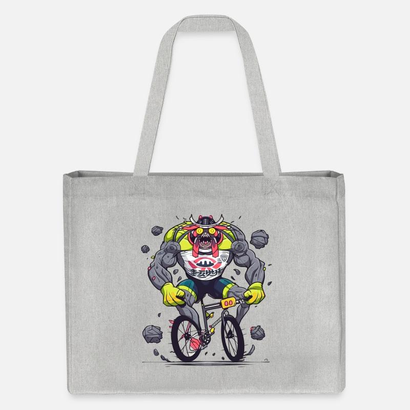 BMX Dämon Kraftkoloss - Stanley/Stella recycelter Shopping Bag - Grau meliert
