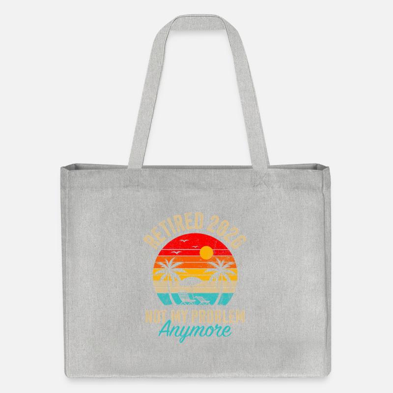 Retraité 2026 Not My Problem Anymore - Stanley/Stella Recycled Shopping Bag - heather grey