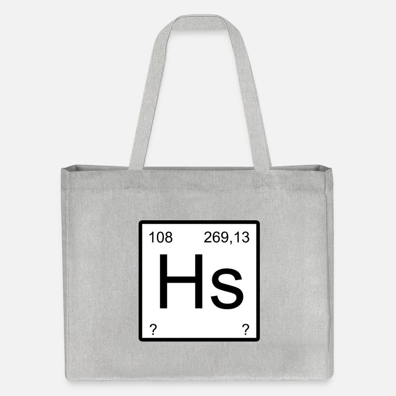 Hassium Elemental Monogram - Stanley/Stella recycelter Shopping Bag - Grau meliert