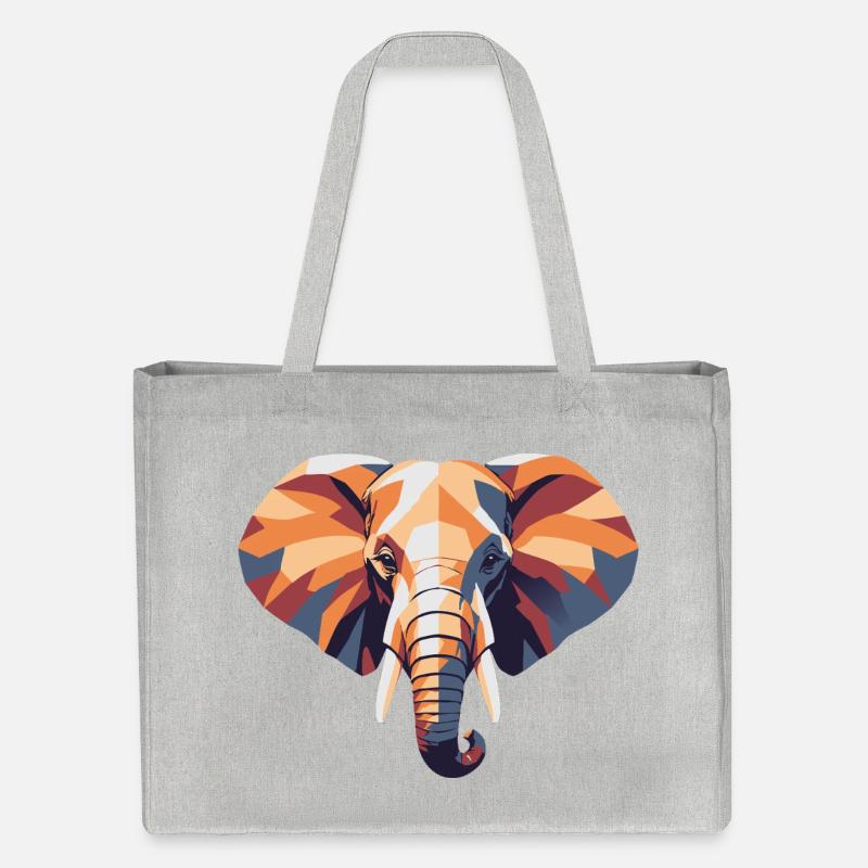 Elefant_farbe_poly - Cabas recyclé Stanley/Stella - gris chiné