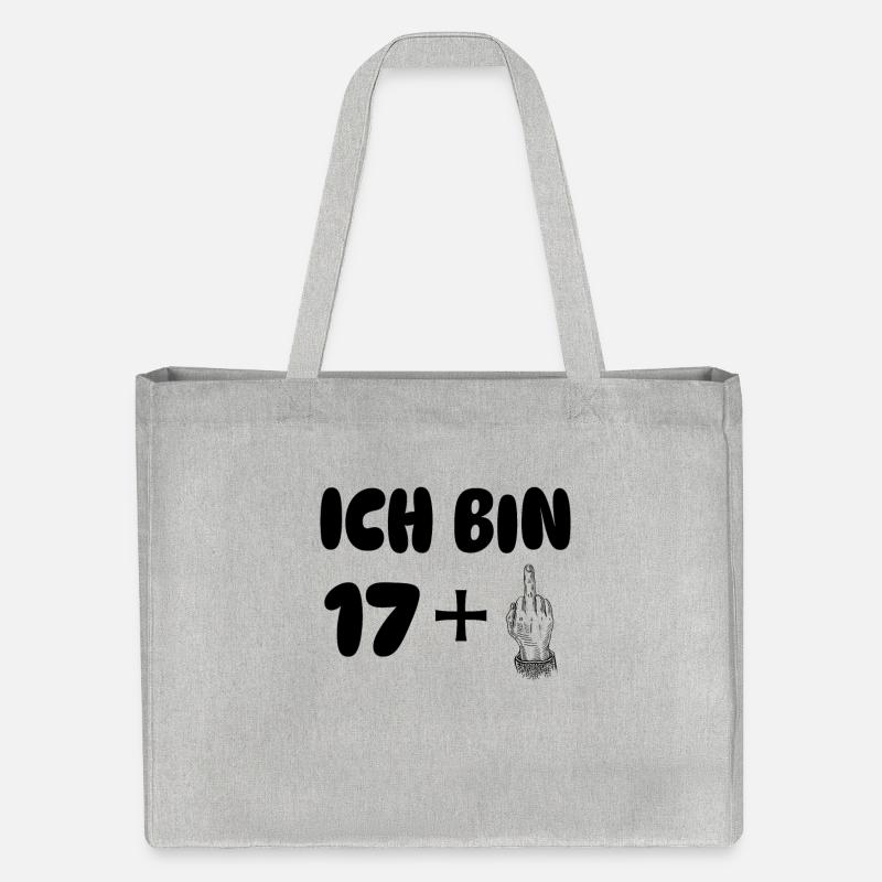 Ich bin18 - Stanley/Stella recycelter Shopping Bag - Grau meliert