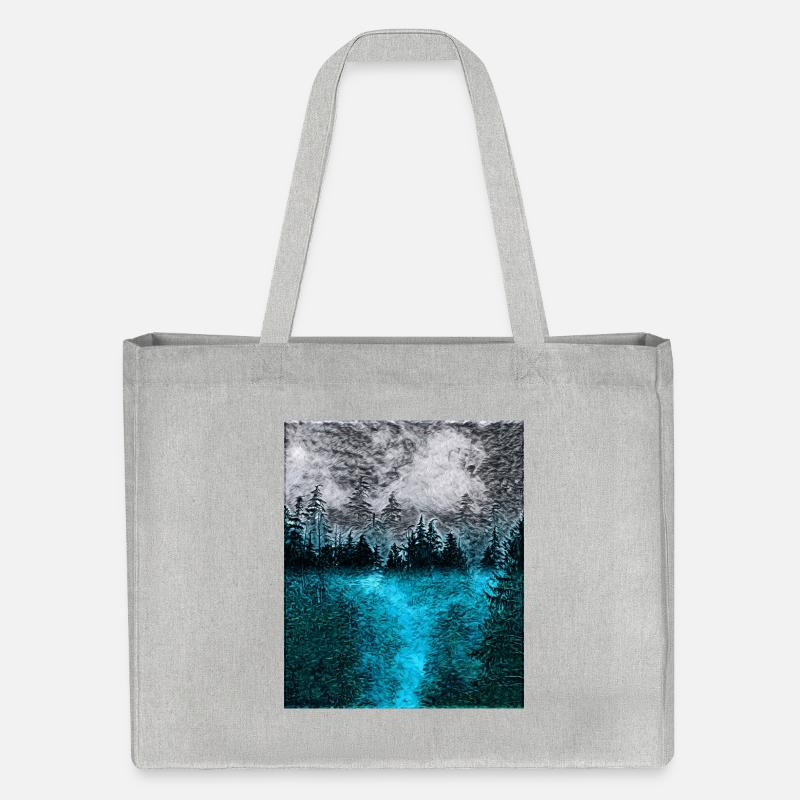 Forêt tranquille la nuit - Cabas recyclé Stanley/Stella - gris chiné